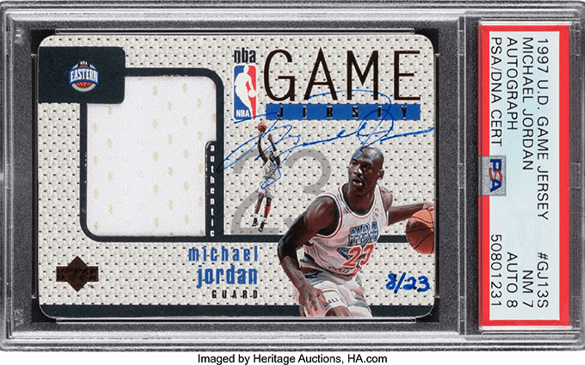 1997 Michael Jordan Upper Deck Game Jersey Autograph