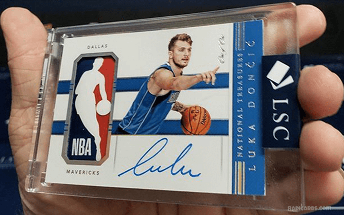 2018-2019 National Treasures Luka Doncic Rookie Card Autograph Logoman 1 1