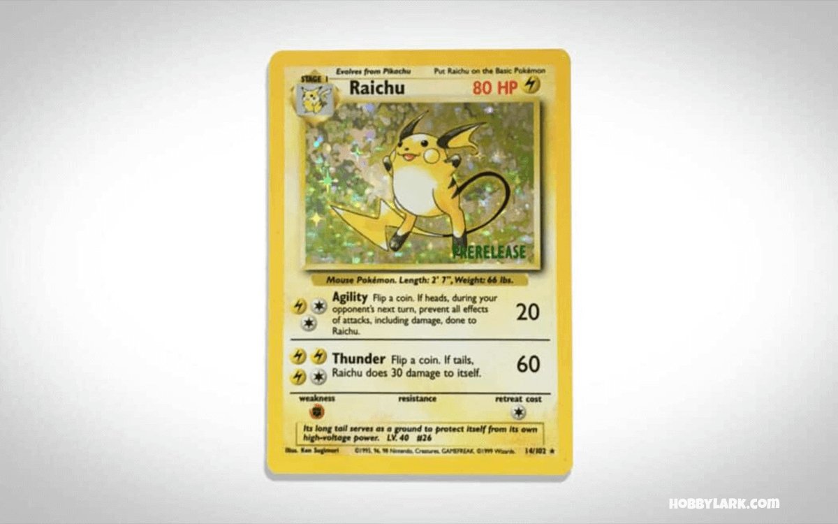 Pre-Release Raichu Card Most Expensive Pokémon Cards