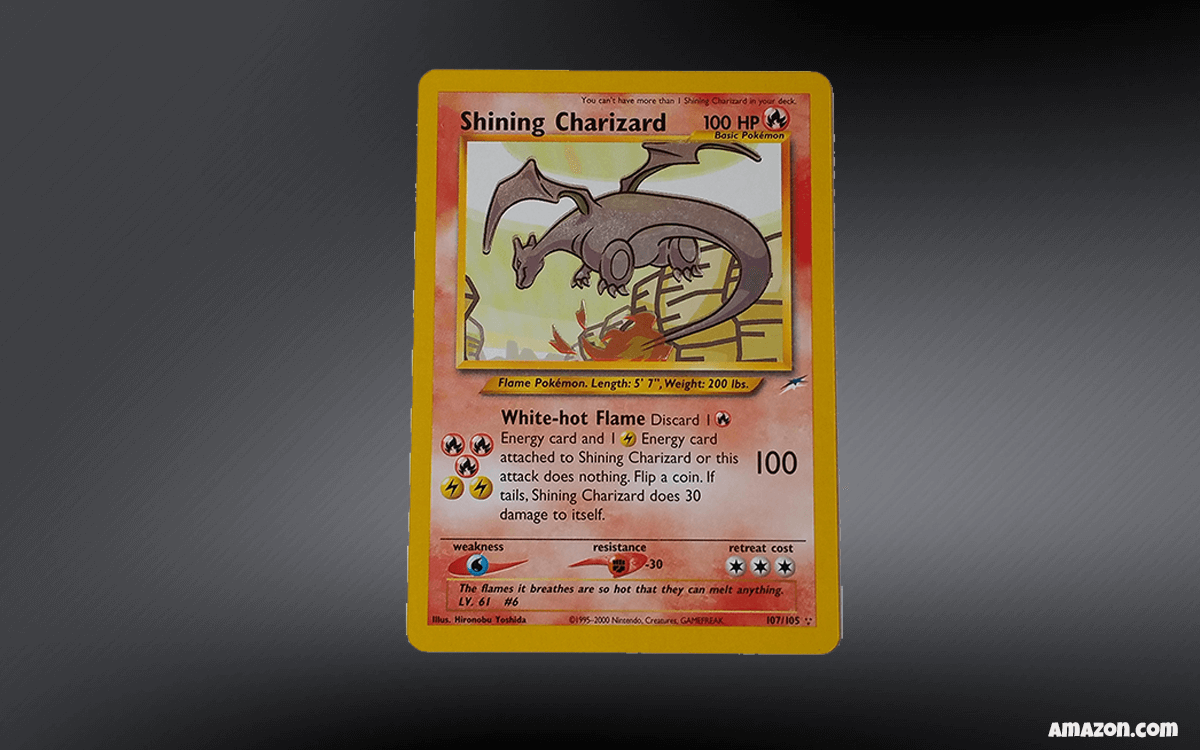 Shining Charizard Card ($3,500) Most Expensive Pokémon Cards
