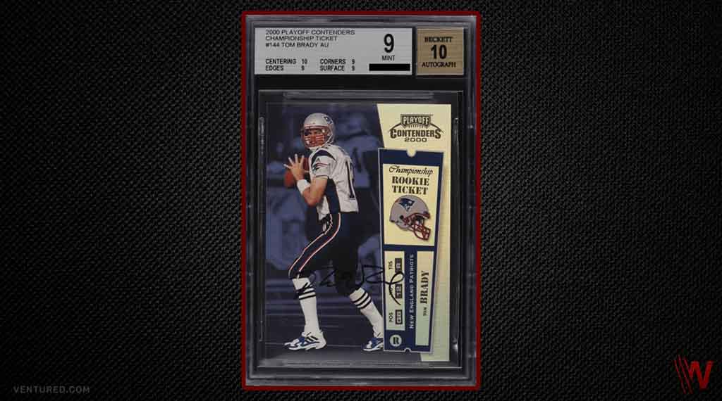 10. Tom Brady 2000 Panini Playoff Contenders Auto - Most Expensive Sports Cards Ever Sold