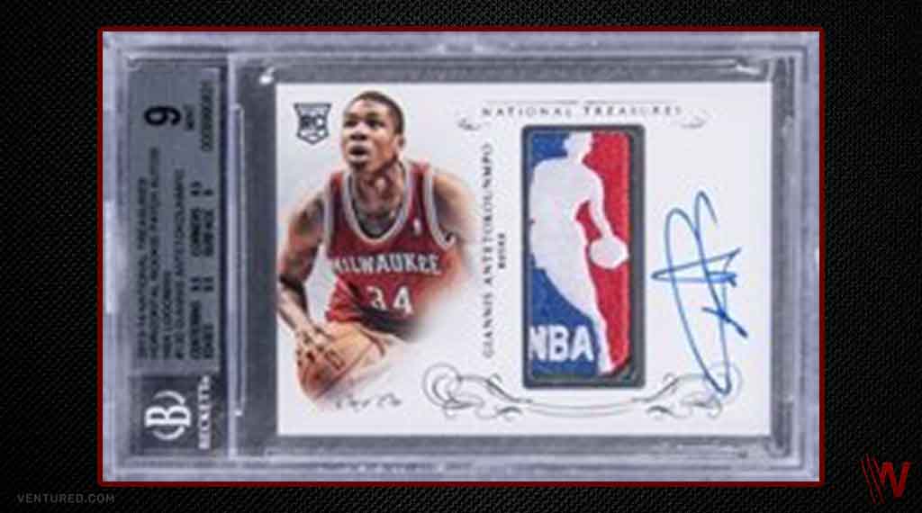 12. Gianni Antetokounmpo 2013 National Treasures Logoman Autograph - Most Expensive Sports Cards Ever Sold