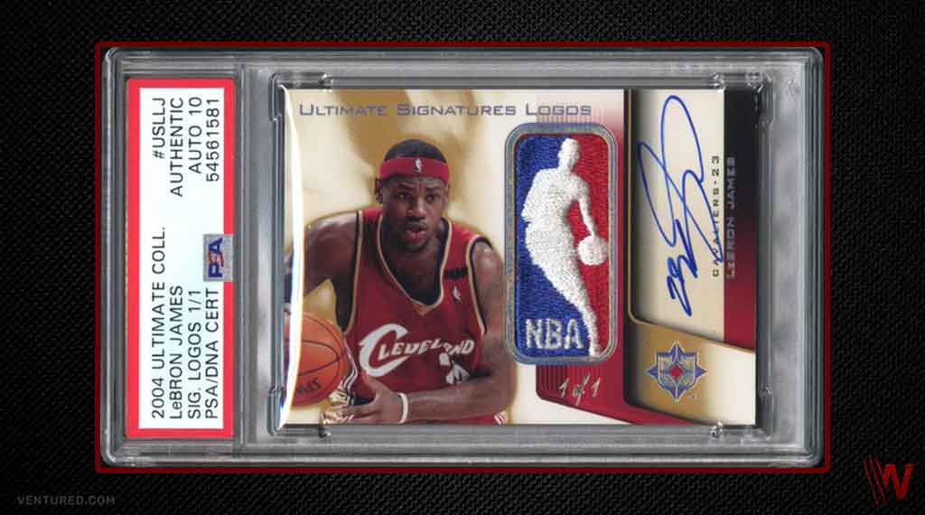 14. Lebron James 2004-2005 Upper Deck Ultimate Signatures Autograph - Most Expensive Sports Cards Ever Sold