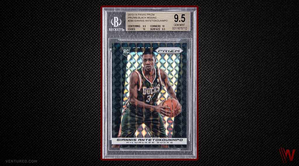 15. Giannis Antetokuonmpo 2013-2014 Panini Prizm “Prizms Black Mosaic” - Most Expensive Sports Cards Ever Sold