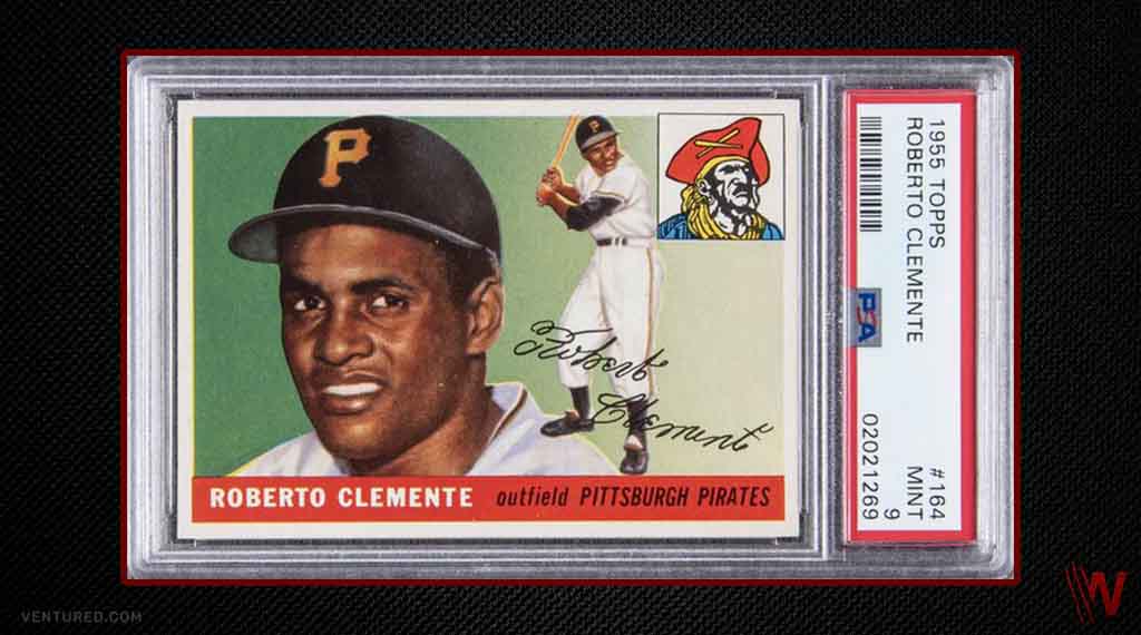 16. 1955 Topps Roberto Clemente Rookie Card (PSA 9 Mint) - Most Expensive Sports Cards Ever Sold