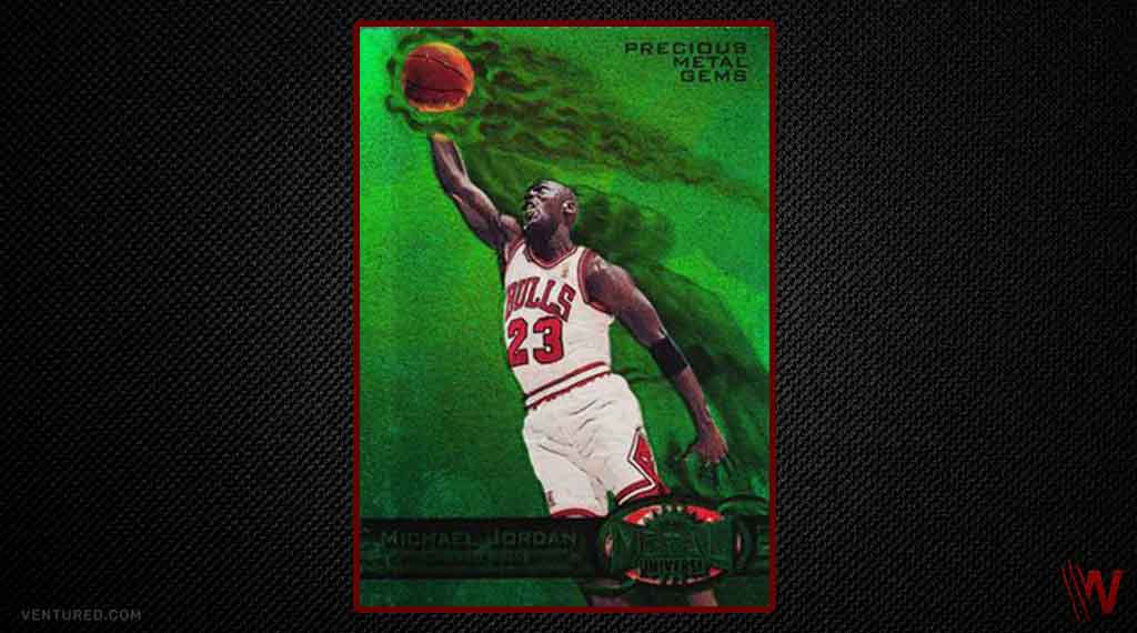 20. 1997 Michael Jordan Metal Universe Precious Metal Gems (Green) - Most Expensive Sports Cards Ever Sold