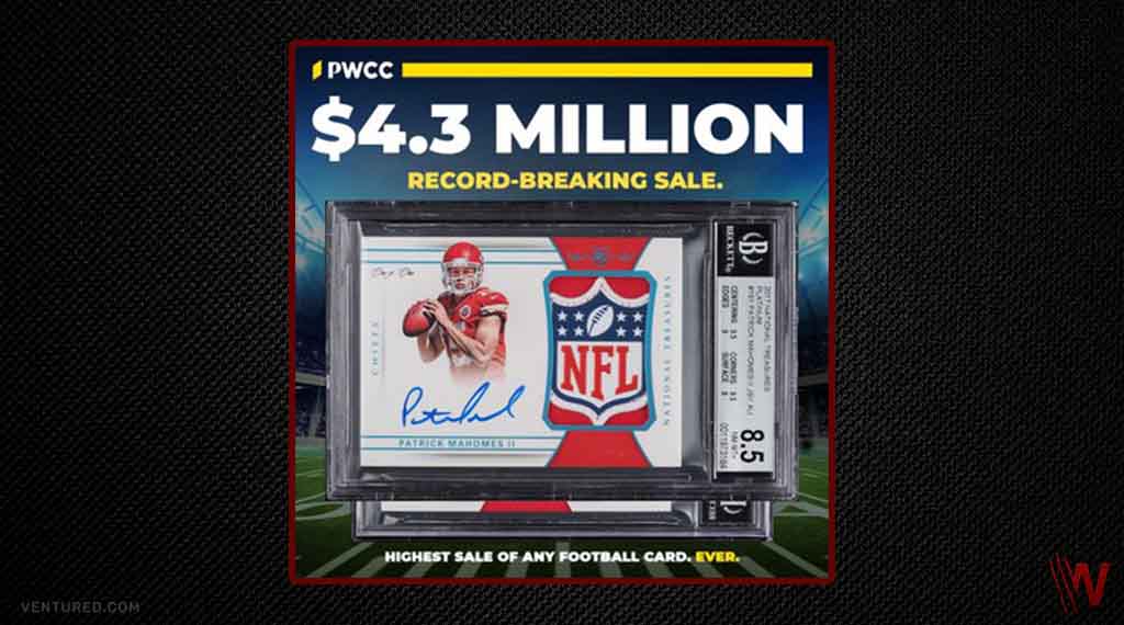 5. 2017 Patrick Mahomes National Treasures Rookie Auto 11 - Most Expensive Sports Cards Ever Sold