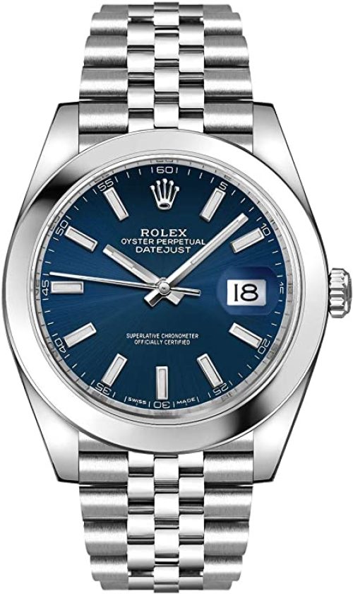 Men's Rolex Datejust 41 Blue Dial Steel Watch on Jubilee Bracelet 126300<br><a href="javascript:void(0)"></a>