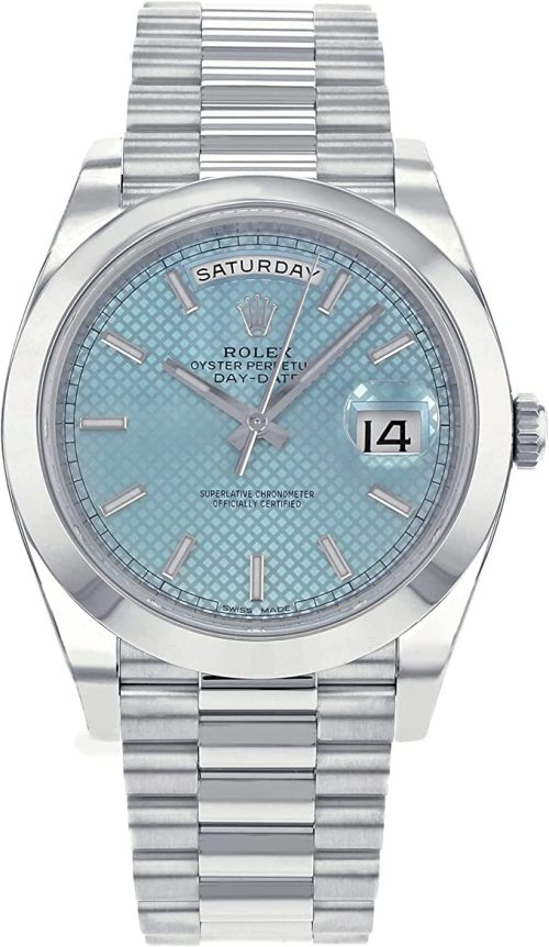 Rolex Day-Date Automatic Ice Blue Dial Platinum Men's Watch 228206 IBLSP<br><a href="javascript:void(0)"></a>