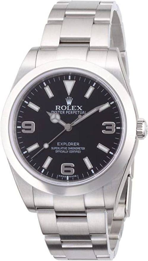 Rolex Explorer Black Dial Stainless Steel Rolex Oyster Automatic Mens Watch 214270<br><a href="javascript:void(0)"></a>