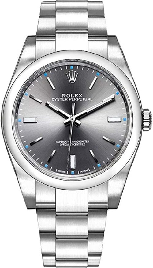 Rolex Oyster Perpetual Dark Rhodium Dial Oystersteel Men's Watch Ref. 114300<br><a href="javascript:void(0)"></a>